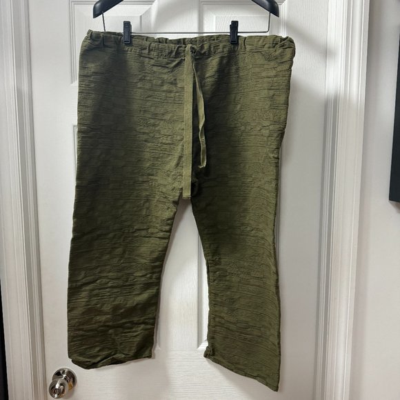 Hache Italy wide leg cropped pant textile pattern luxury designer size 40 - Picture 2 of 10